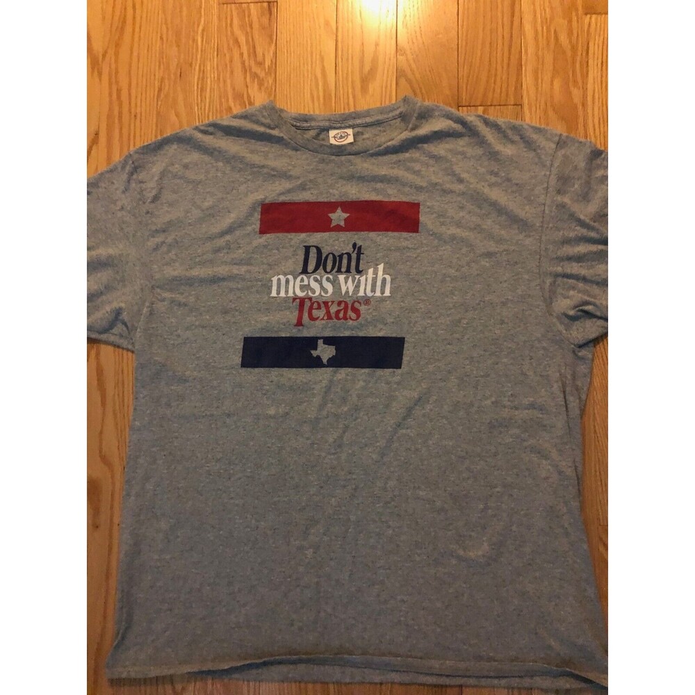 Don't Mess with Texas Gray 2xl Short Sleeve T Shirt Delta Tag Exc. Cond.‎